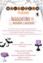 Load image into Gallery viewer, Cake & Sip Halloween Theme October 3rd 2025